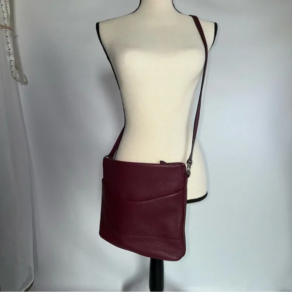 Corder London Elegant Burgundy Crossbody Bag Real Leather like new! - Picture 3 of 16